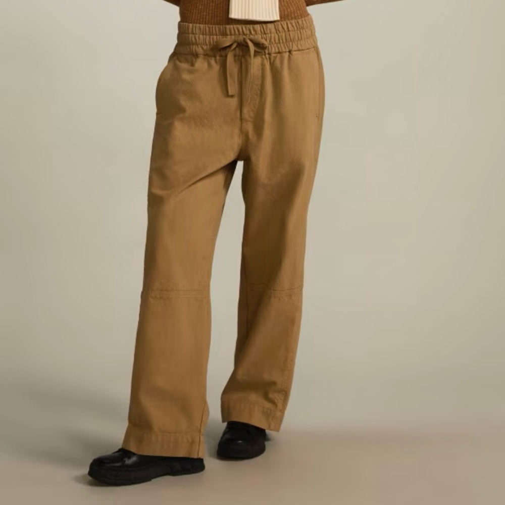 Everlane Canvas Organic Cotton Pull-On Pant Cappuccino Size X-Small NWOT